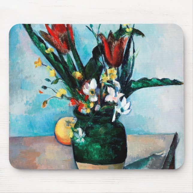 Die Vase von Tulips, Paul Cezanne Mousepad (Vorne)