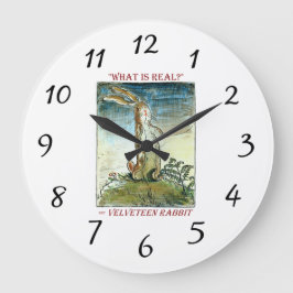 Die Velveteen-Kaninchenuhr Große Wanduhr
