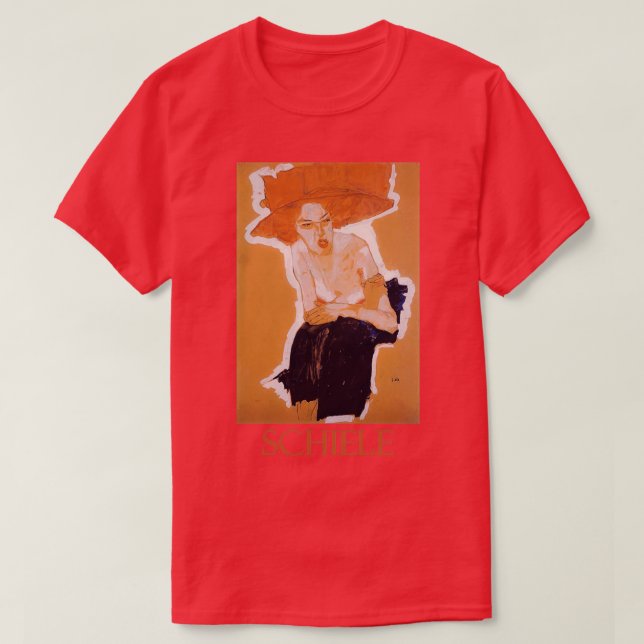 Die verächtliche Frau 1910 von Egon Schiele T-Shirt (Design vorne)