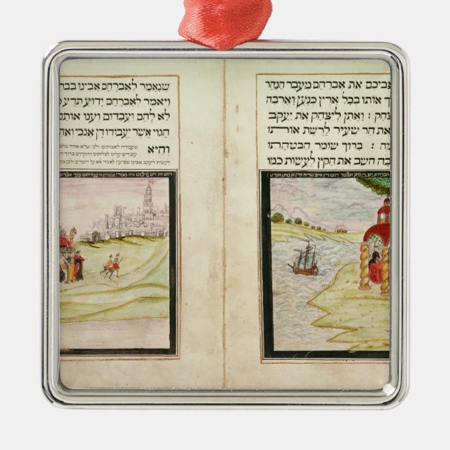 Die Verbannung von Hagar und von Ishmael Ornament Aus Metall (Vorne)