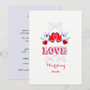 Die Verbindung der romantischen Hochzeit des Knote Einladung