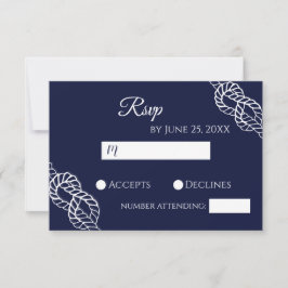 Die Verbindung der weißen und seelischen Hochzeit  RSVP Karte
