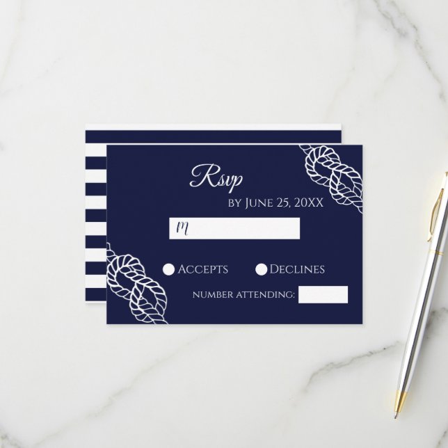 Die Verbindung der weißen und seelischen Hochzeit  RSVP Karte (Vorderseite/Rückseite Beispiel)