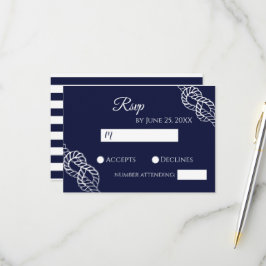 Die Verbindung der weißen und seelischen Hochzeit  RSVP Karte