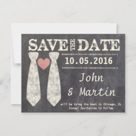 Die Verbindung von Knot-Chalkboard-Gay Save the Da Magneteinladung