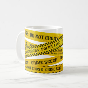 Die Verbrechensszene kreuzen nicht die gelben Poli Kaffeetasse