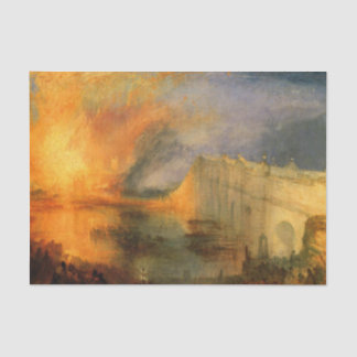 Die Verbrennung der Parlamentsgebäude durch Turner Seidenpapier