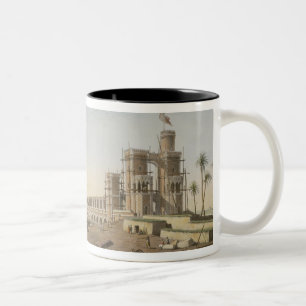 Die Verdammung über dem Nil, das Gebäude des Zweifarbige Tasse
