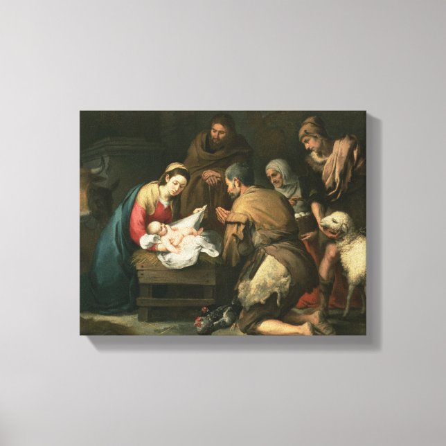 Die Verehrung der Hirten, c.1650 Leinwanddruck (Vorderseite)