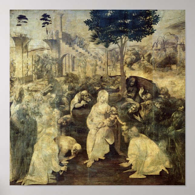 Die Verehrung der Magi, 1481-2 Poster (Vorne)