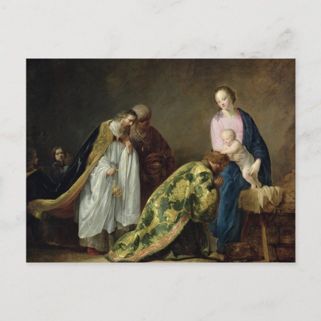 Die Verehrung der Magi, 1638 Postkarte (Vorderseite)
