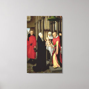 Die Verehrung der Magi: Der rechte Triptychenkreis Leinwanddruck