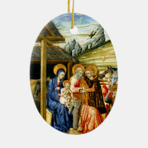 Die Verehrung der Magi durch Giovanni di Paolo Keramik Ornament