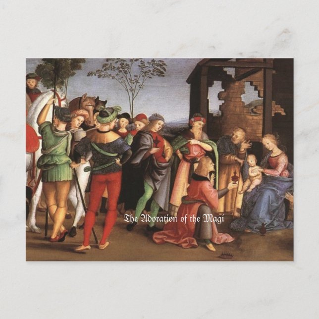 Die Verehrung der Magi-Postkarte Postkarte (Vorderseite)