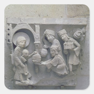 Die Verehrung der Magi Quadratischer Aufkleber