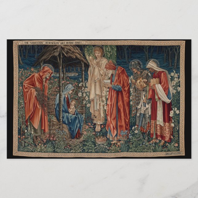 Die Verehrung der Magi (von Edward Burne-Jones) Briefpapier (Vorderseite)