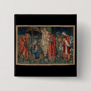 Die Verehrung der Magi (von Edward Burne-Jones) Button