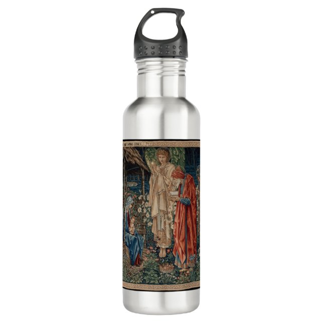 Die Verehrung der Magi (von Edward Burne-Jones) Edelstahlflasche (Vorderseite)