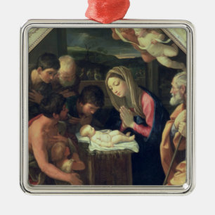 Die Verehrung der Schäfer, c.1640-42 Silbernes Ornament