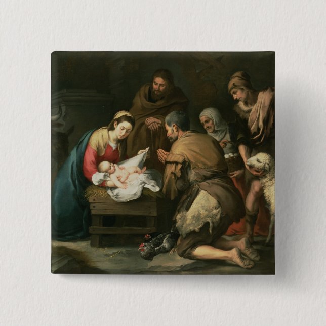 Die Verehrung der Schäfer, c.1650 Button (Vorderseite)