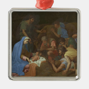 Die Verehrung der Schäfer circa 1653 Silbernes Ornament