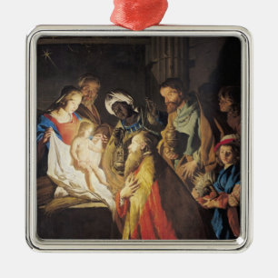 Die Verehrung der Weisen 2 Silbernes Ornament