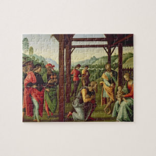 Die Verehrung der Weisen (Öl auf Platte) (sehen
