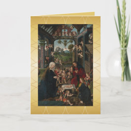 Die Verehrung des Christus Child Holiday Karte