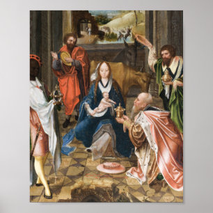 Die Verehrung des Magi-jesus-Urlaubs Poster