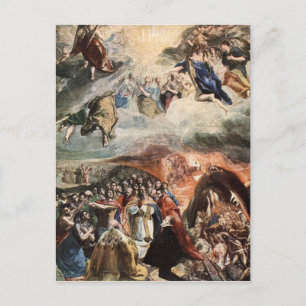Die Verehrung des Namens Jesu durch El Greco Postkarte