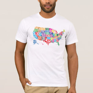 Die Vereinigten Staaten in den Namen T-Shirt