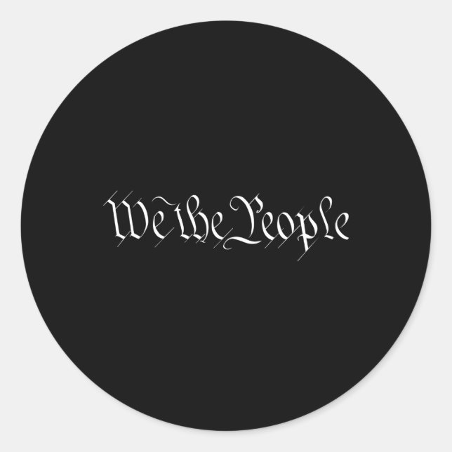 Die Verfassung der USA - das Volk Runder Aufkleber (Vorderseite)