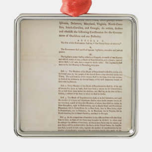 Die Verfassung der Vereinigten Staaten, 1787 Ornament Aus Metall