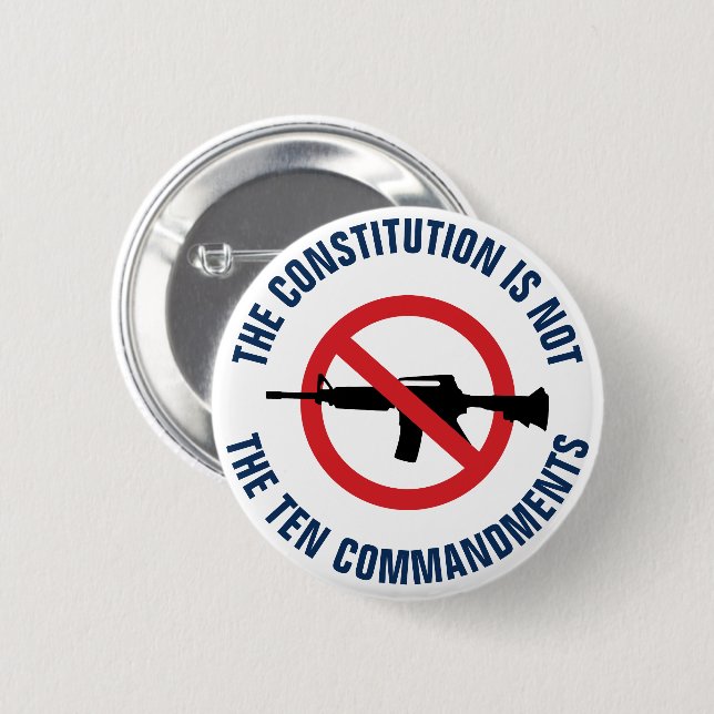 Die Verfassung ist nicht die zehn Gebote Button (Vorne & Hinten)