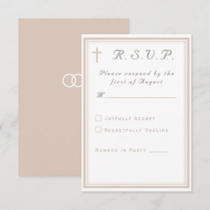 Die verfeinerte katholische Hochzeit RSVP Karte
