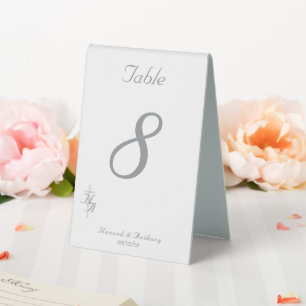Die verfeinerte katholische Hochzeitstisch-Nummer Tischaufsteller