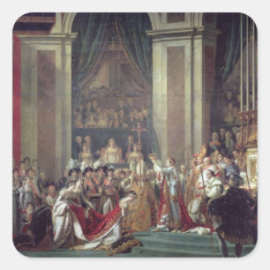 Die Verfolgung des Kaisers Napoleon Quadratischer Aufkleber