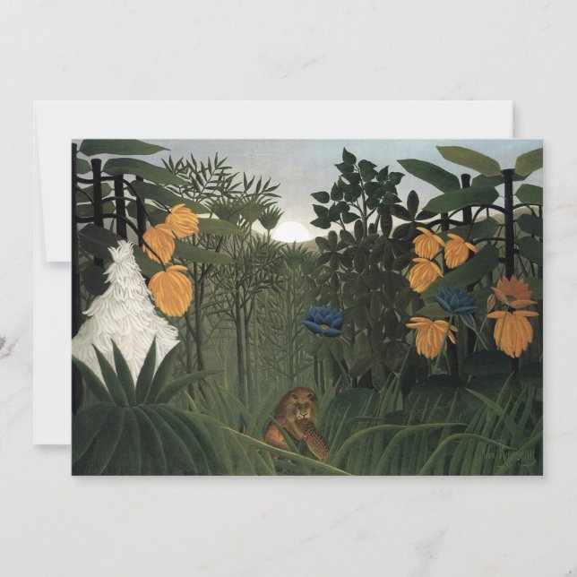 Die Vergangenheit des Löwen | Henri Rousseau (Vorderseite)