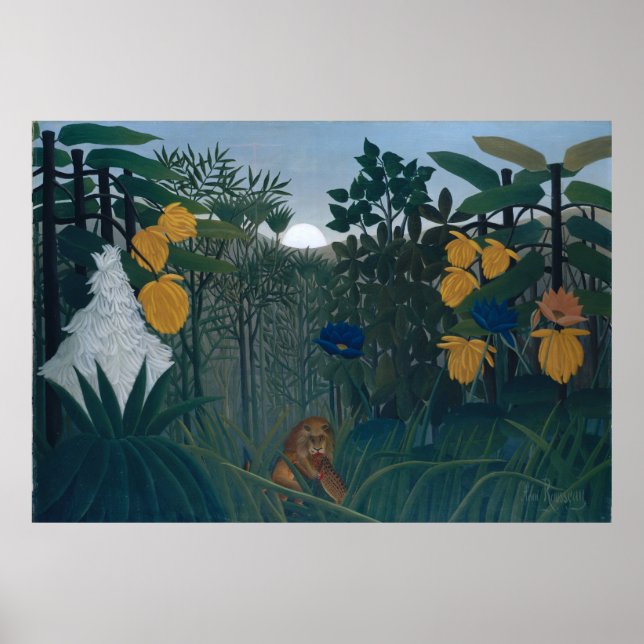 Die Vergangenheit des Löwen - Henri Rousseau Poster (Vorne)