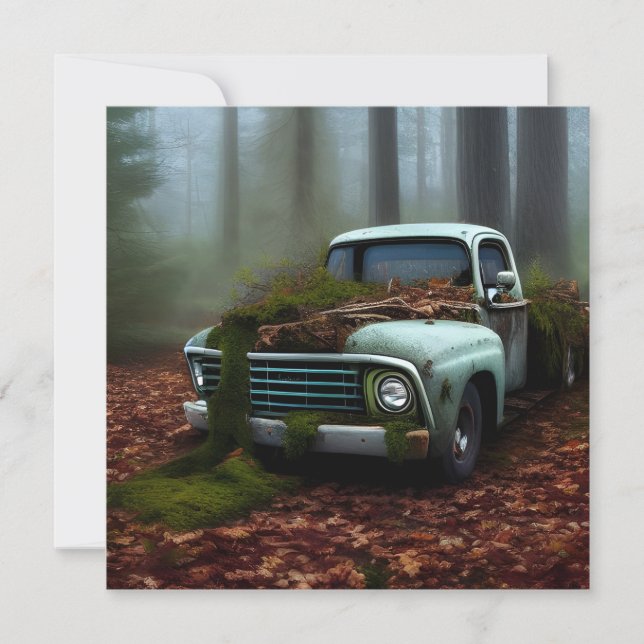 Die vergessene Truck Digital Art Flat Grußkarte Karte (Vorderseite)
