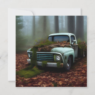 Die vergessene Truck Digital Art Flat Grußkarte Karte