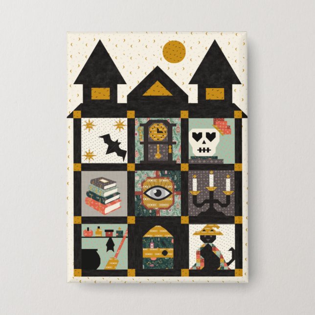 Die vergessenen Räume Quilt along Button (Vorderseite)