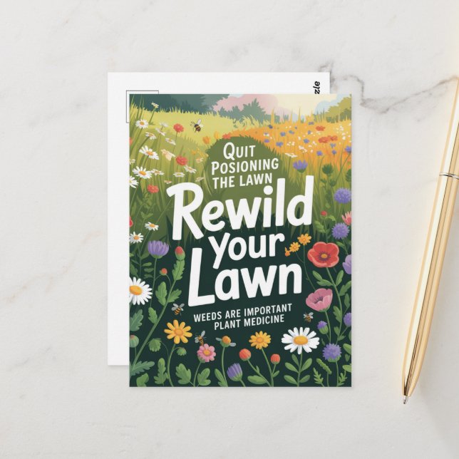 Die Vergiftung Ihres Rasenhofs Pflanze Arzneimitte Postkarte (Vorderseite/Rückseite Beispiel)
