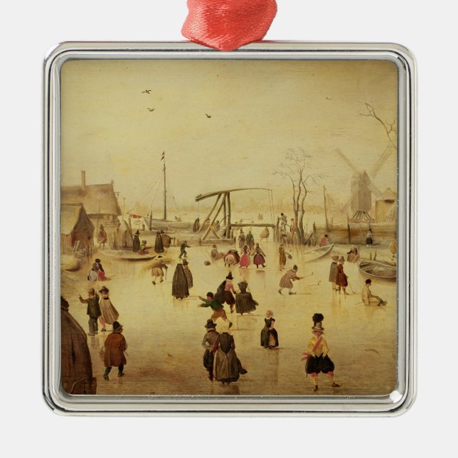 Die Vergnügen des Winters Ornament Aus Metall (Vorne)