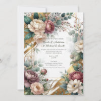 Die vergoldete geheime Garten-Blumen-Hochzeit Glam