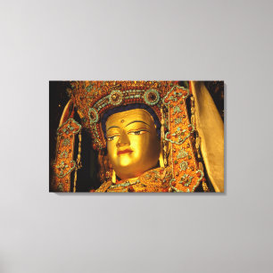 Die vergoldete Jowo-Buddha-Statue, Jokhang-Tempel, Leinwanddruck