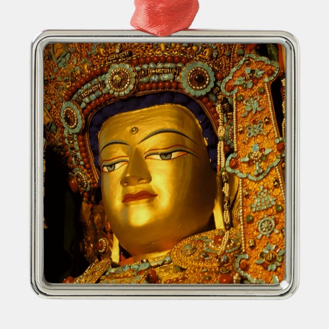 Die vergoldete Jowo Buddha Statue, Jokhang Temple, Silbernes Ornament (Vorne)