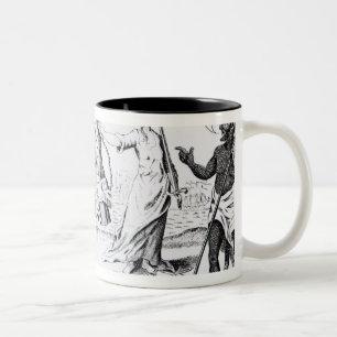 Die vergütete Feigheit oder der Teufel haben sein Zweifarbige Tasse