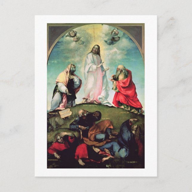 Die Verklärung Christi, c.1510-12 (Öl auf p Postkarte (Vorderseite)