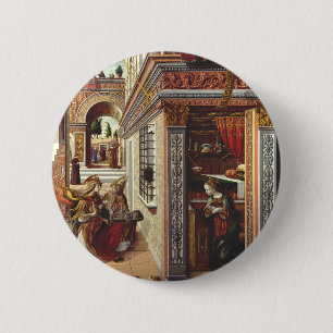 Die Verkündigung Carlo Crivelli Renaissance-Kunst Button